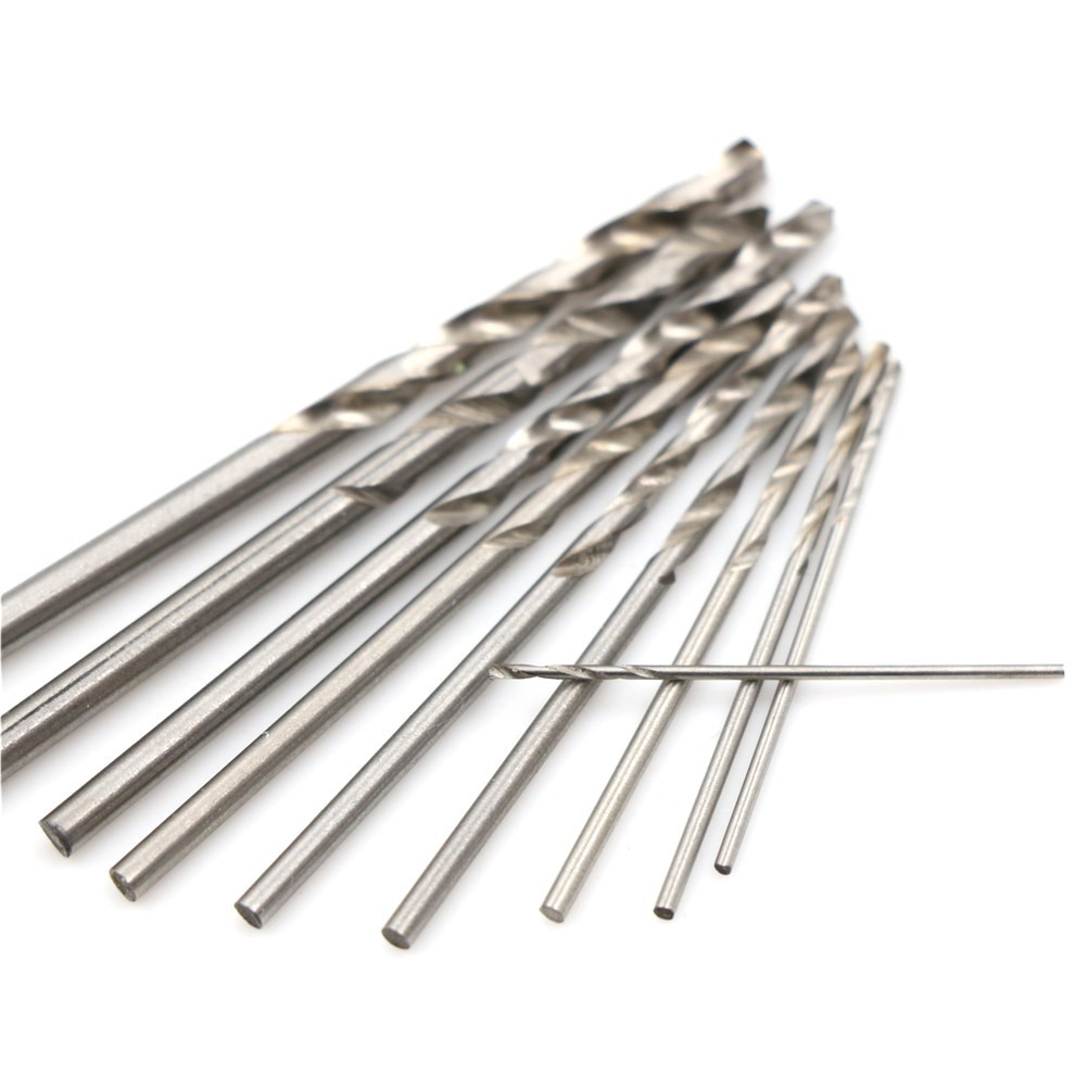 Bộ 10 Mũi Khoan Titan Tốc Độ Cao 0.8-3mm