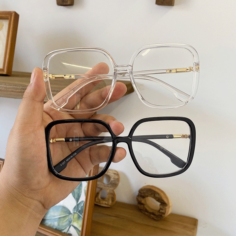 Kính Mát Gọng Lớn Thời Trang Cho Nam Nữ 199049Mắt Kính Gọng Vuông Trong Suốt Thiết Kế Đơn Giản Thời Trang