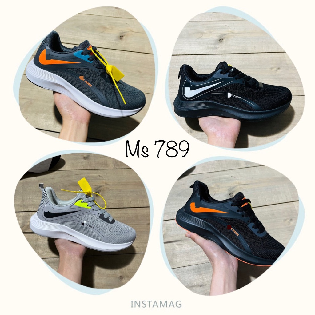 Giày thể thao nam Ni Zoom, Giày Nam Chạy, Đi Bộ Đế Mềm Ni Zoom full màu