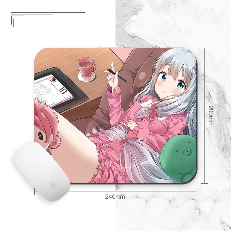 Miếng lót chuột IN HÌNH Eromanga Sensei Tác giả đào hoa anime chibi tiện lợi xinh xắn