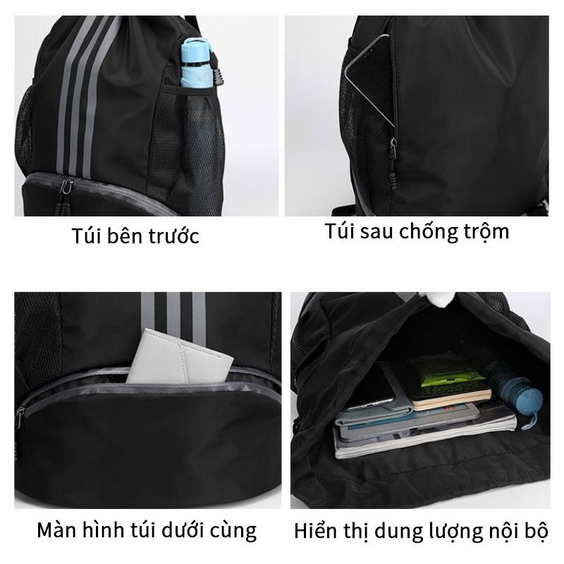 Túi Rút Thể Thao/ Balo Thể Thao Đá Bóng, Tập GYM, Du Lịch Đa Năng Cao Cấp Chống Thấm Nước ba lô dây rút Balo ulzzang