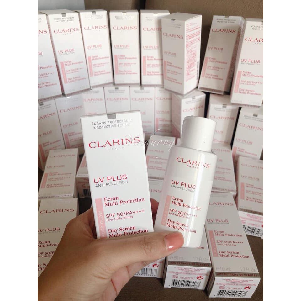 Kem Chống Nắng Clarins Rosy Glow UV Plus SPF 50 Màu Hồng 50ml