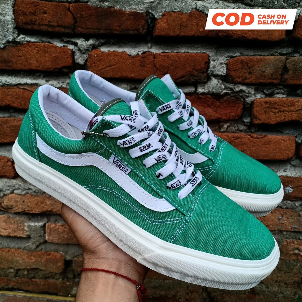 Giày Thể Thao Vans Old Skool Lx Og Màu Trắng Xanh Lá Kiểu Vintage Cho Nam