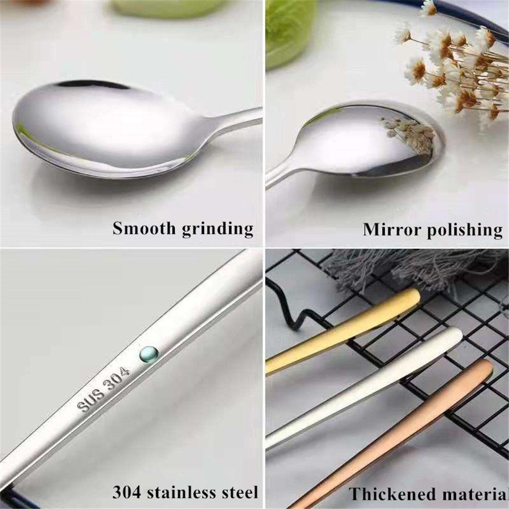 Muỗng Cà Phê Bằng Thép Không Gỉ Tráng Gương Đơn Giản
