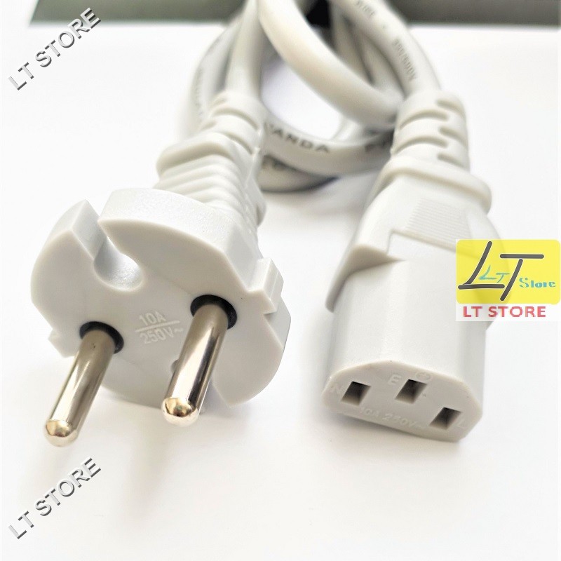 Dây nguồn Máy tính, máy in, nồi cơm điện, tivi, bình đun, ấm nước loại tốt dài 1.6M Honjianda