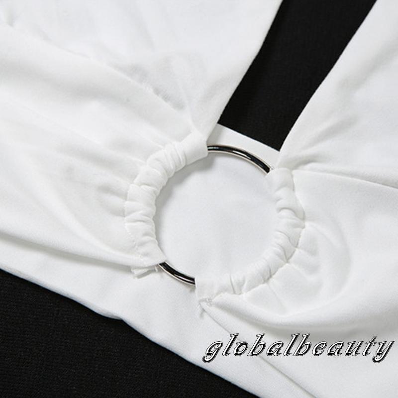 Áo Tank Top Hai Dây Dáng Ngắn Màu Trơn Hở Lưng Thời Trang Cho Nữ