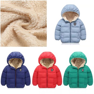 Áo phao lót lông (nỉ) cừu quảng châu cao cấp cho bé 8-25kg