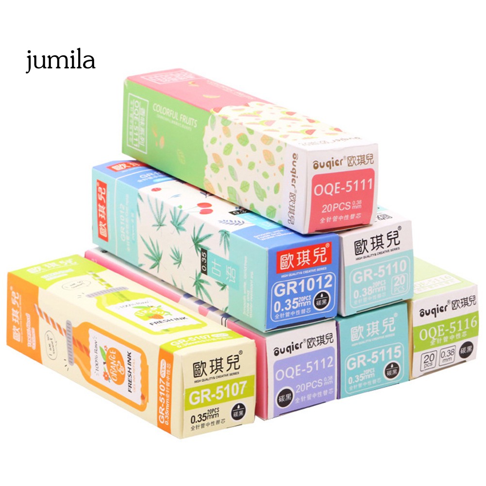 Set 20 ruột bút mực gel 0.35mm/ 0.38mm/ 0.5mm tiện dụng