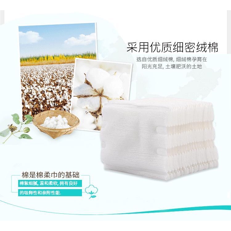 Set 50/200 Bông Tẩy Trang Dày Dặn Làm Sạch Sâu Cho Da Mặt Tiện Dụng