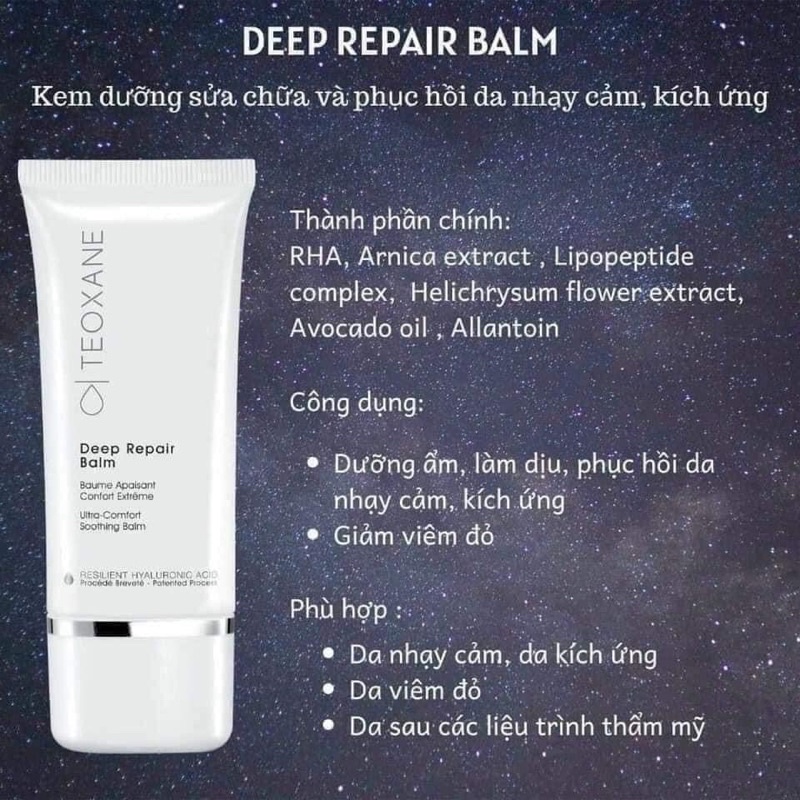 Kem dưỡng phục hồi cho da nhạy cảm Teoxane Deep Repair Balm 30ml