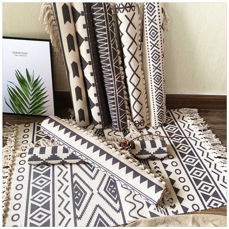 [MỚI] Thảm dệt thủ công họa tiết Thổ Cẩm - Trang trí cửa ra vào Size 60x110cm