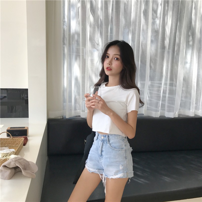 [SẴN] Áo croptop nữ tay ngắn Ulzzang Quảng Châu ATC78