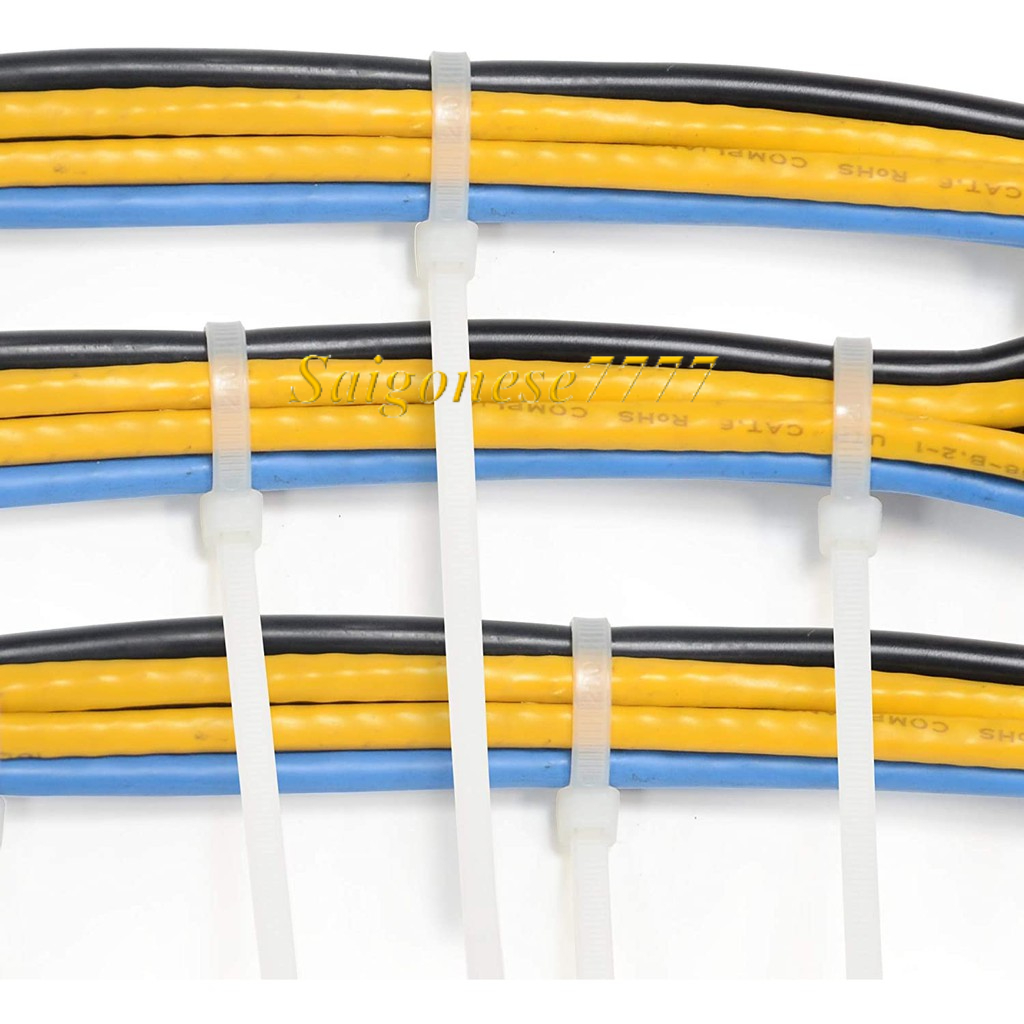 80 Dây Nhựa Rút Plastic Cable Tie Siêu Chắc Chắn 20-30CM Màu Đen/Trắng
