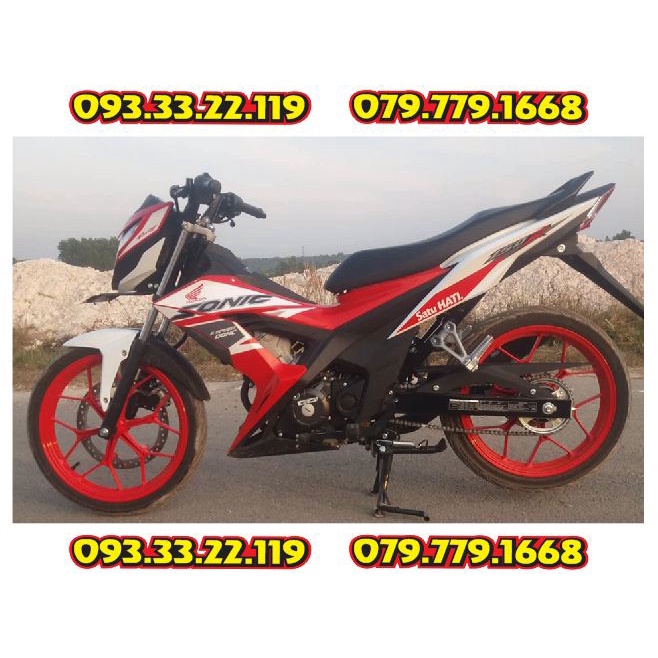 Tem Rời Honda Sonic 150R Zin 2018 Trắng Đỏ