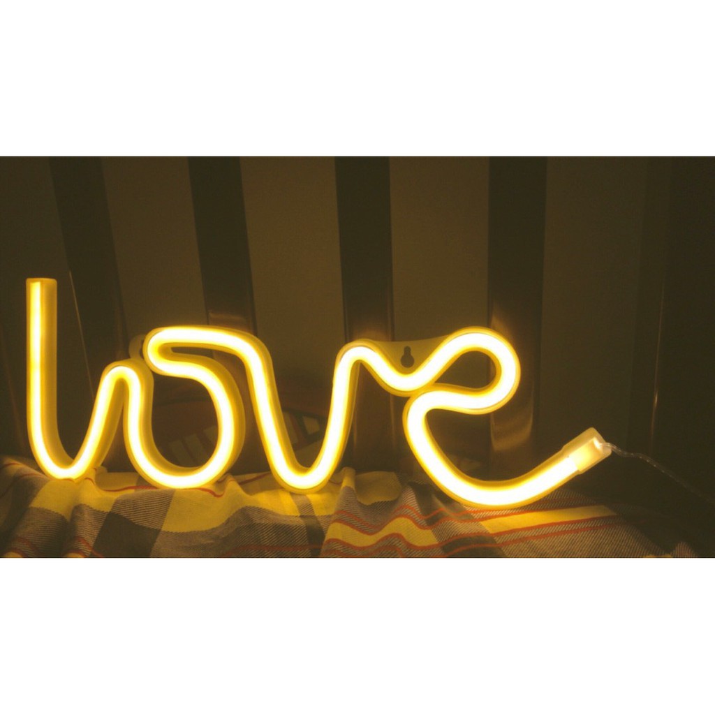 Đèn trang trí, đèn chữ LOVE huỳnh quang