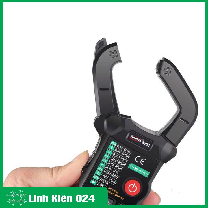 Đồng hồ kẹp dòng Winapex ET8204, kìm kẹp dòng kỹ thuật số màn hình LCD đo điện vạn năng