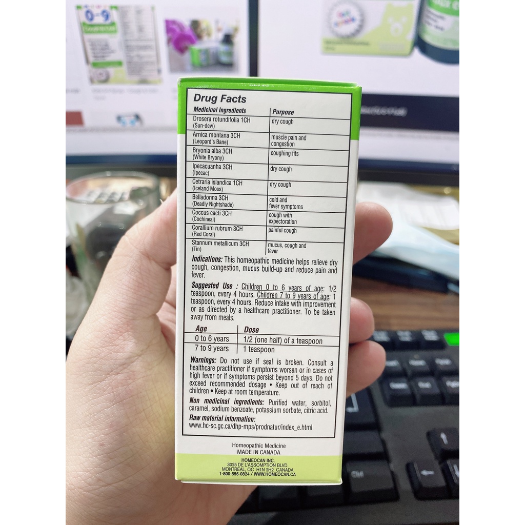 Siro COUGH & COLD SYRUP FOR KIDS cho bé từ 0 đến 9 tuổi chai 100ml