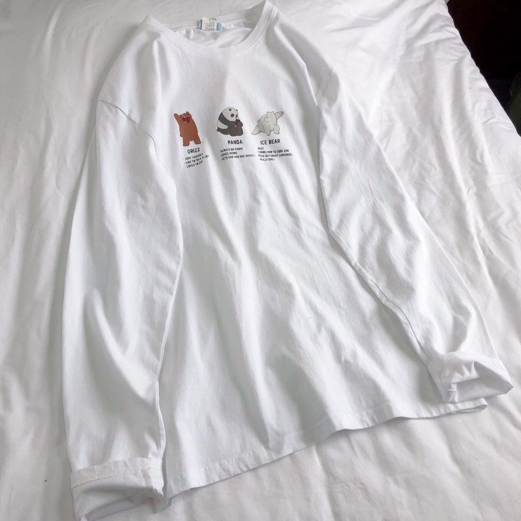 Áo thun dài tay MEANSTORE phông Unisex nam nữ tee oversize form rộng pull Ulzzang Hàn Quốc vải mềm - Hình cặp đôi