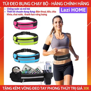 {HÀNG CHẤT} phụ kiện xe đạp, chạy bộ, túi đeo bụng cao cấp Lazi HOME - Chống nước, phản quang + Tặng vòng tay pt