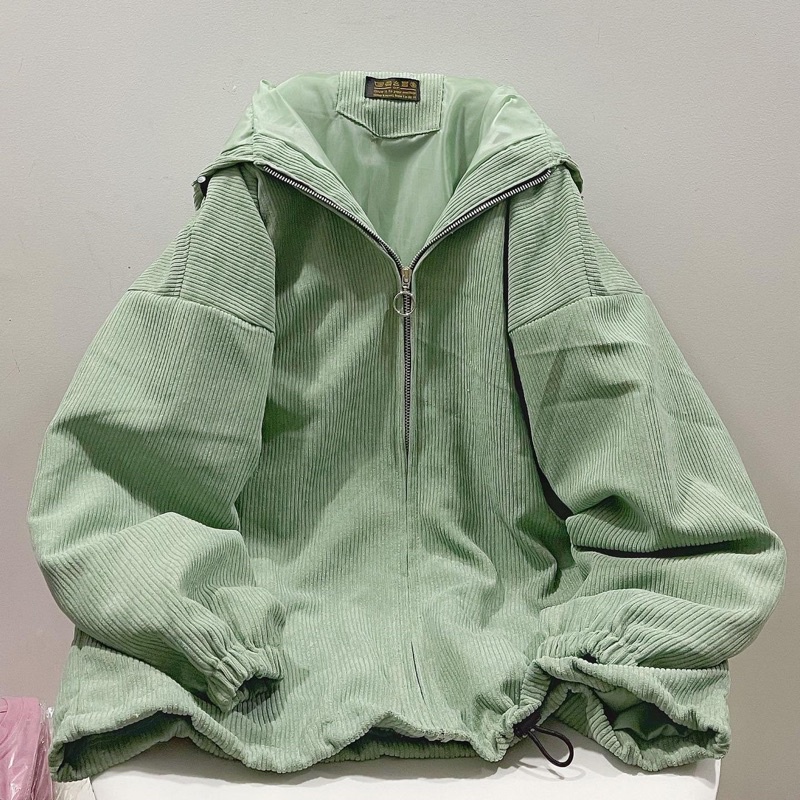 Áo khoác Nhung gân trơn - Form rộng  Nam nữ unisex  Jaystoree