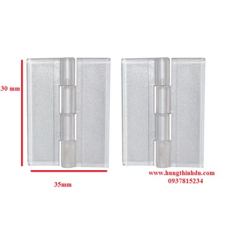 Bản lề mica trong suốt, Bản lề mini dùng làm hộp mica, thùng mica