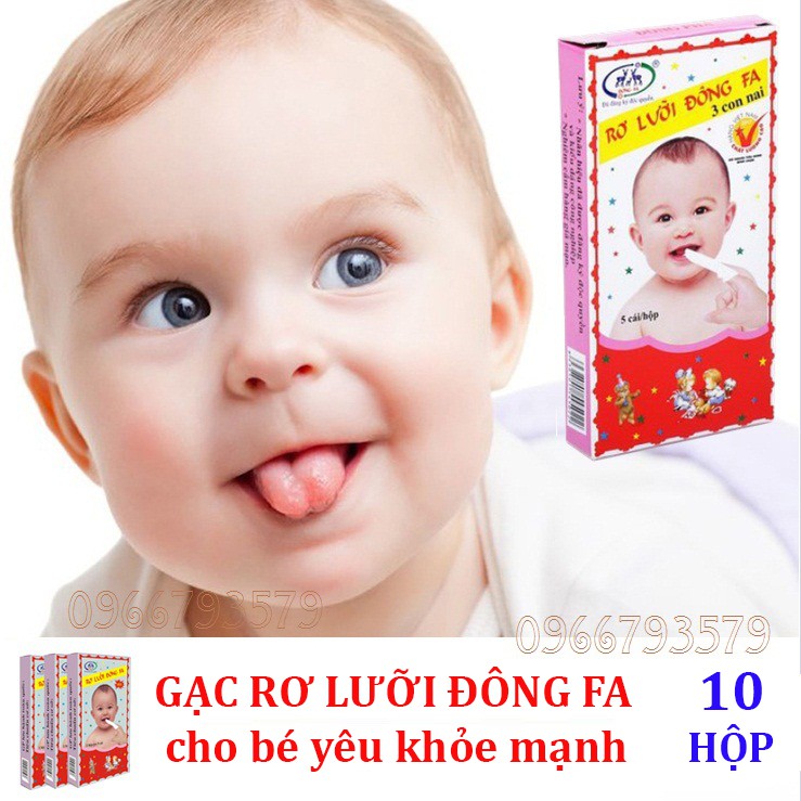 Gạc rơ lưỡi Đông Fa (50 miếng gạc)