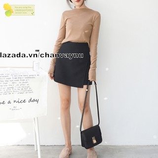 Quần giả Váy vạt xéo Đen