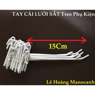 Móc tay cài lưới 25 chiếc dài 15cm treo phụ kiện shop