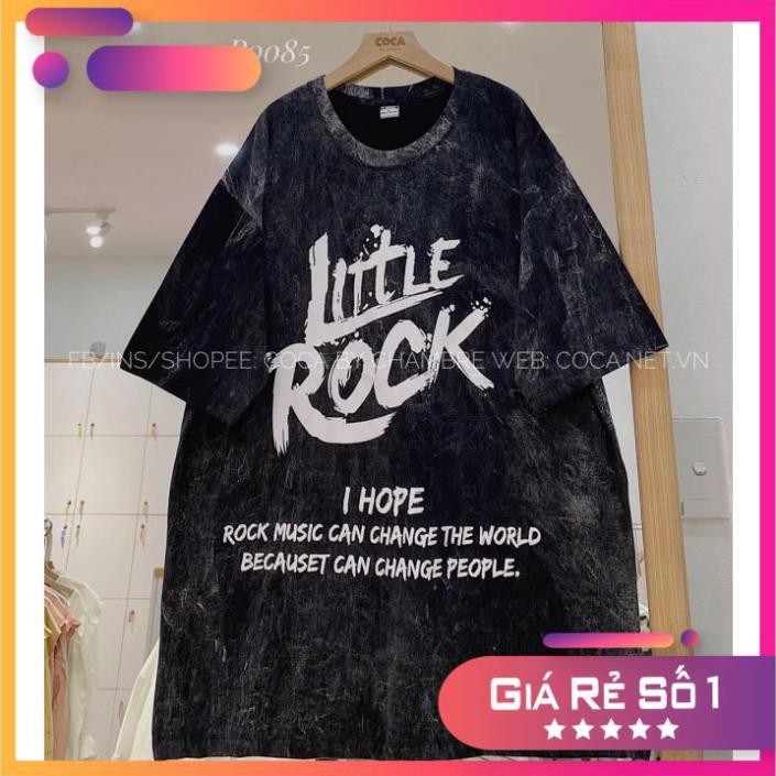 Áo Thun Tay Lỡ Loang ROCK Màu Xám Khói Độc Lạ Form Rộng Siêu Hot (Có sẵn, Ảnh Thật) trẻ trung, năng động TF025