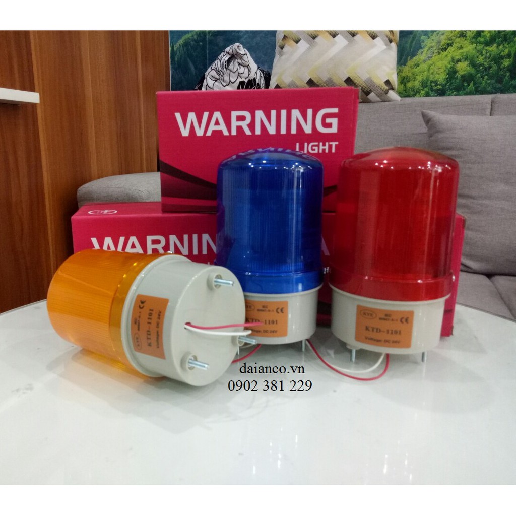 Đèn xoay báo hiệu không còi hú 24V - KTD - 1101
