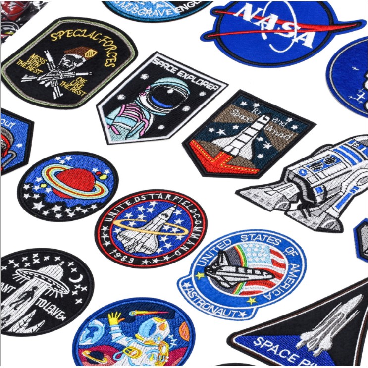 Miếng vá đồ thay thế trang trí quần áo chủ đề về NASA và vũ trụ