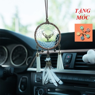 Dreamcatcher Phối Hạt Và Lông Vũ Phong Cách Cổ Điển Tặng Kèm Móc Dán