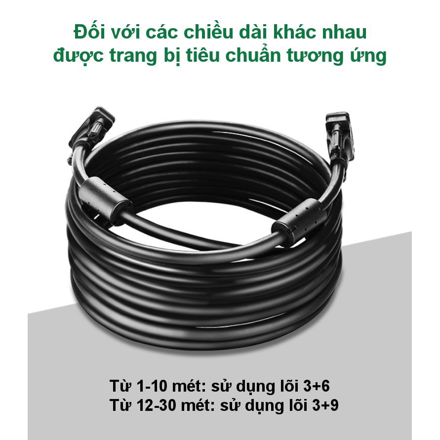 Mua ngay Dây cáp kết nối VGA HDB 15 đực sang HDB 15 đực UGREEN VG101 [Giảm giá 5%]