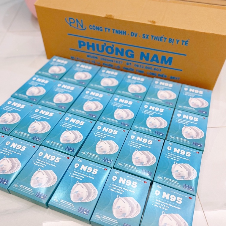 Túi 10 Chiếc Khẩu Trang 5 lớp chính hãng Kháng Khuẩn Chống Bụi Mịn PN