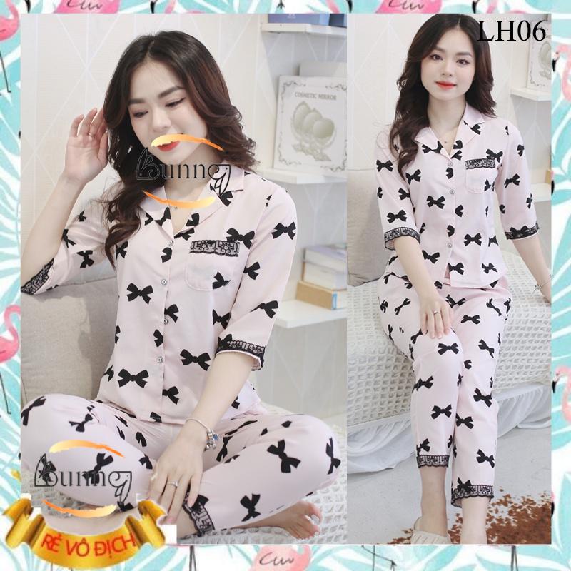 QUẦN ÁO NỮ HỌA TIẾT DỄ THƯƠNG, ĐỒ MẶC Ở NHÀ CHẤT LIỆU LỤA ĐẸP