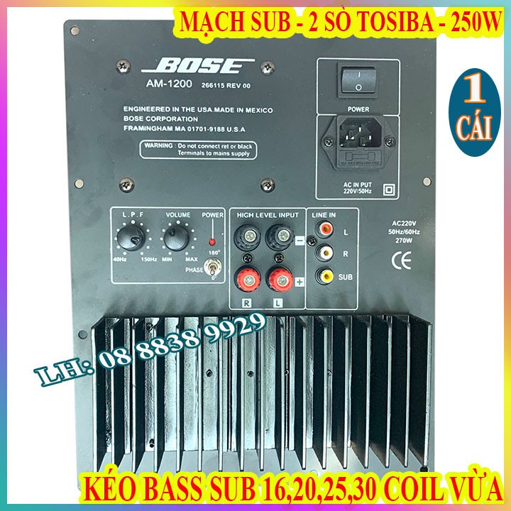 MẠCH SIÊU TRẦM BÔ 2 SÒ TÔ NGUỒN VUÔNG NHẬP KHẨU - MẠCH SUB ĐIỆN - GIÁ 1 MẠCH