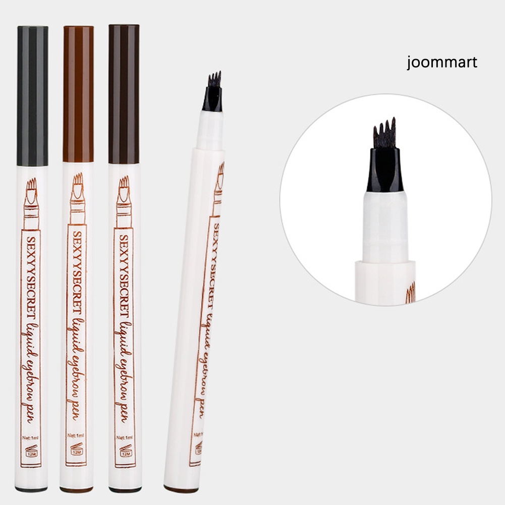 (Hàng Mới Về) Bút Kẻ Lông Mày Dạng Phẩy Sợi Thiết Kế Đầu Bút Phân Thành 4 Nhánh Tiện Dụng | BigBuy360 - bigbuy360.vn