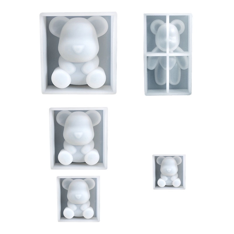 Khuôn Silicone Hình Gấu Violent 3d Làm Trang Sức Thủ Công