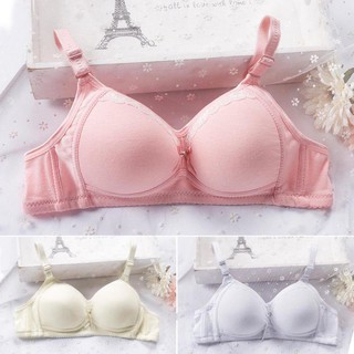 Áo Lót Không Gọng Nâng Ngực Cúp B Màu Trơn Dễ Thương