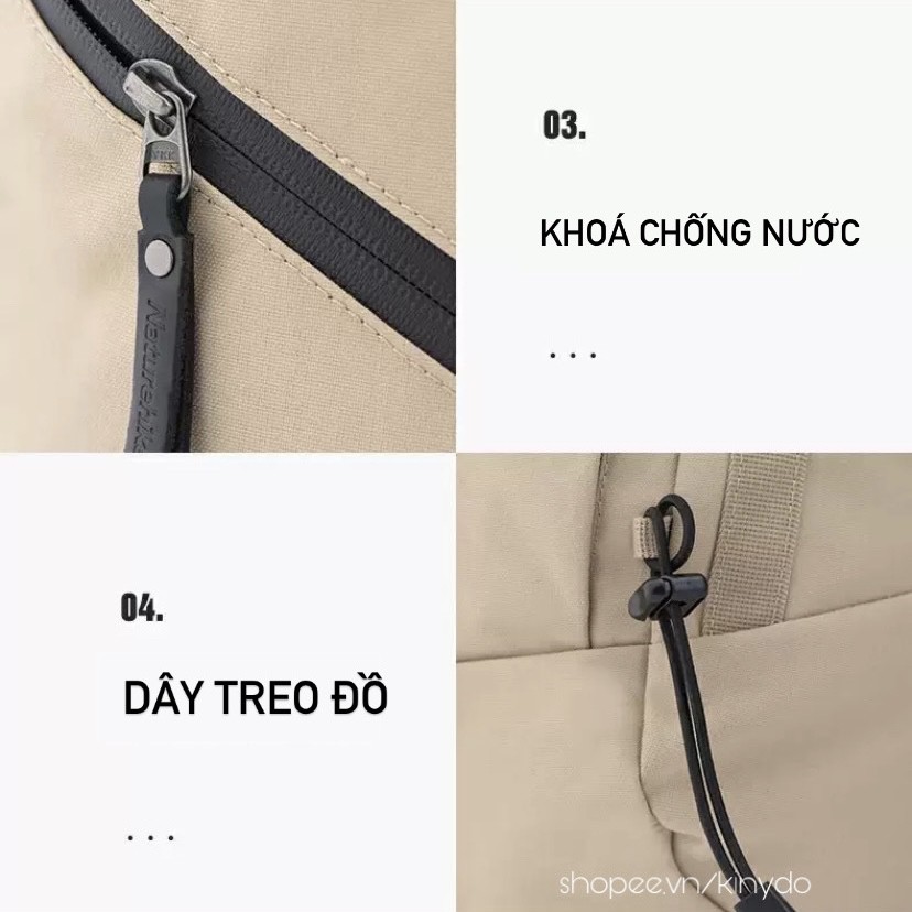 BALO BA LÔ 20L DU LỊCH LEO NÚI CHỐNG NƯỚC ĐỰNG LAPTOP DÃ NGOẠI CẮM TRẠI TIỆN LỢI NATUREHIKE NH20BB003