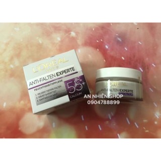 KEM DƯỠNG DA NGÀY ĐÊM CHỐNG LÃO HÓA, CHỐNG NHĂN, BỔ SUNG CALCIUM L'OREAL ANTI-FALEN EXPERTE 55+ CALCIUM
