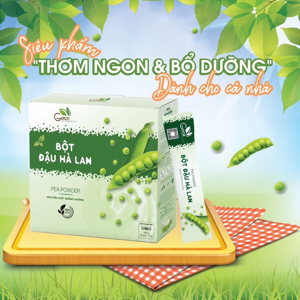 Bột đậu hà lan nguyên chất Goce – 180g (18 gói x 10g)