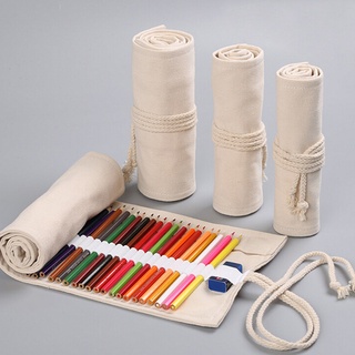 Túi cuộn đựng bút bằng vải canvas chì màu sắc