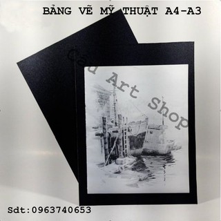 BẢNG VẼ MỸ THUẬT MÀU ĐEN A4-A3