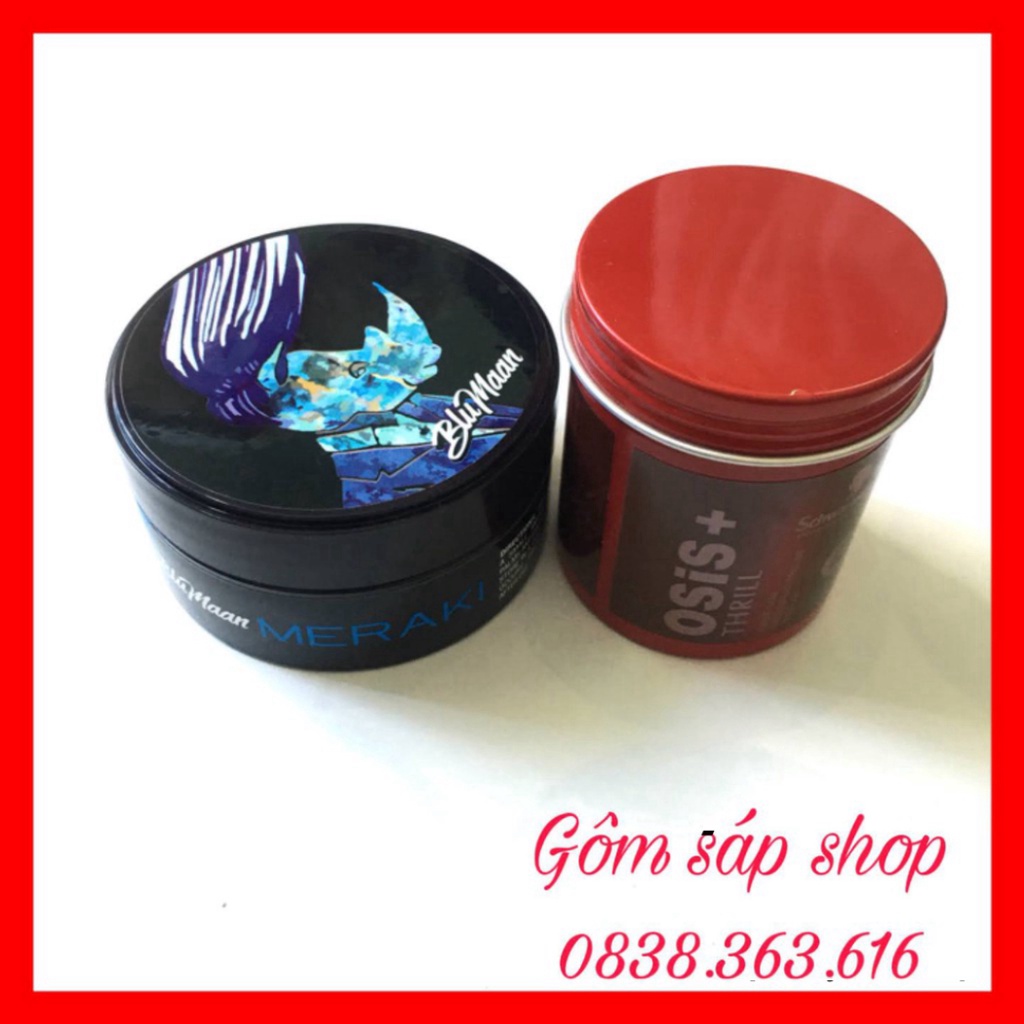 COMBO Sáp vuốt tóc BluMaan Styling Meraki bản tê giác + SÁP VUỐT TÓC OSIS THRILL 3 BẢN CHÍNH HÃNG