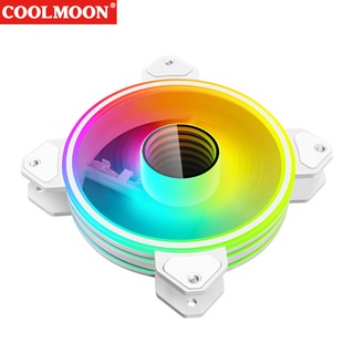  Quạt Tản Nhiệt Fan Case Coolmoon WF1  ARGB  HUB Remote - Quạt Case 12cm 