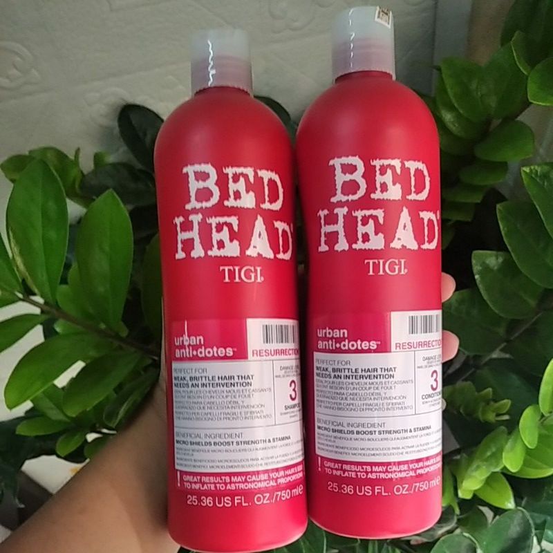 Cặp gội xả Tigi đỏ phục hồi tóc mềm mượt hương thơm 750ml