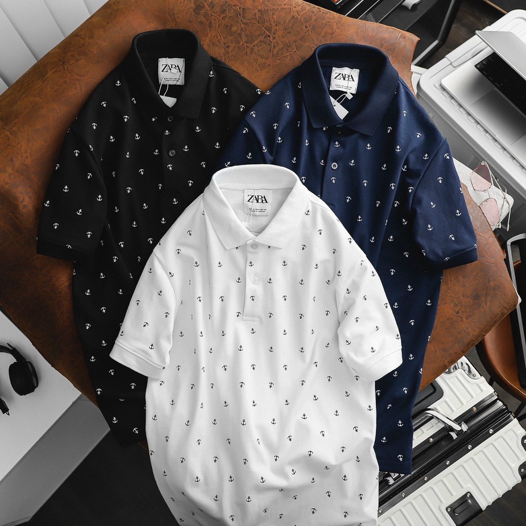 Áo Thun Polo Zara Over All Print Cao Cấp Dày Dặn - Hàng VNXK - 100% cotton thoáng mát