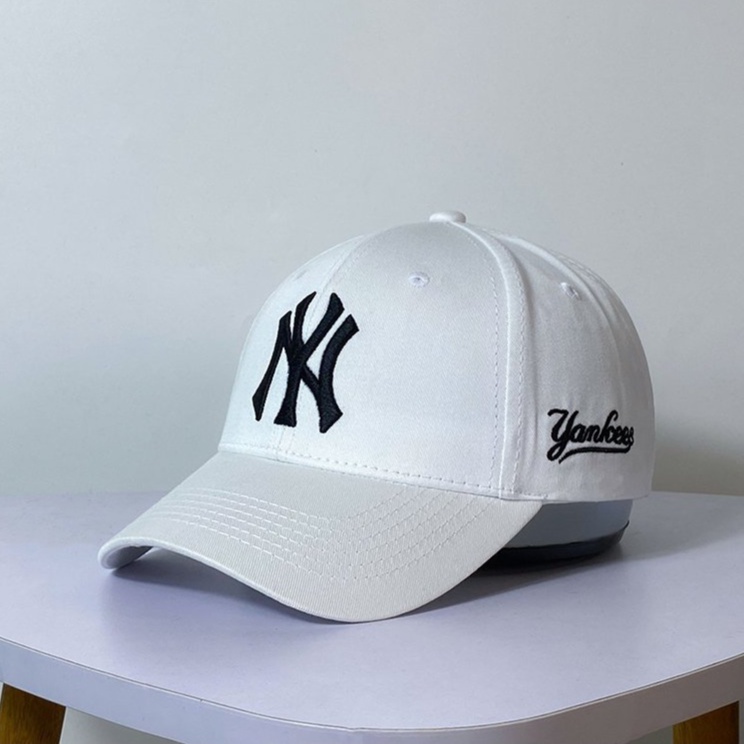 Mũ lưỡi trai NY trắng VNXK full hộp cao cấp Free Size thêu logo chữ nổi 3D.