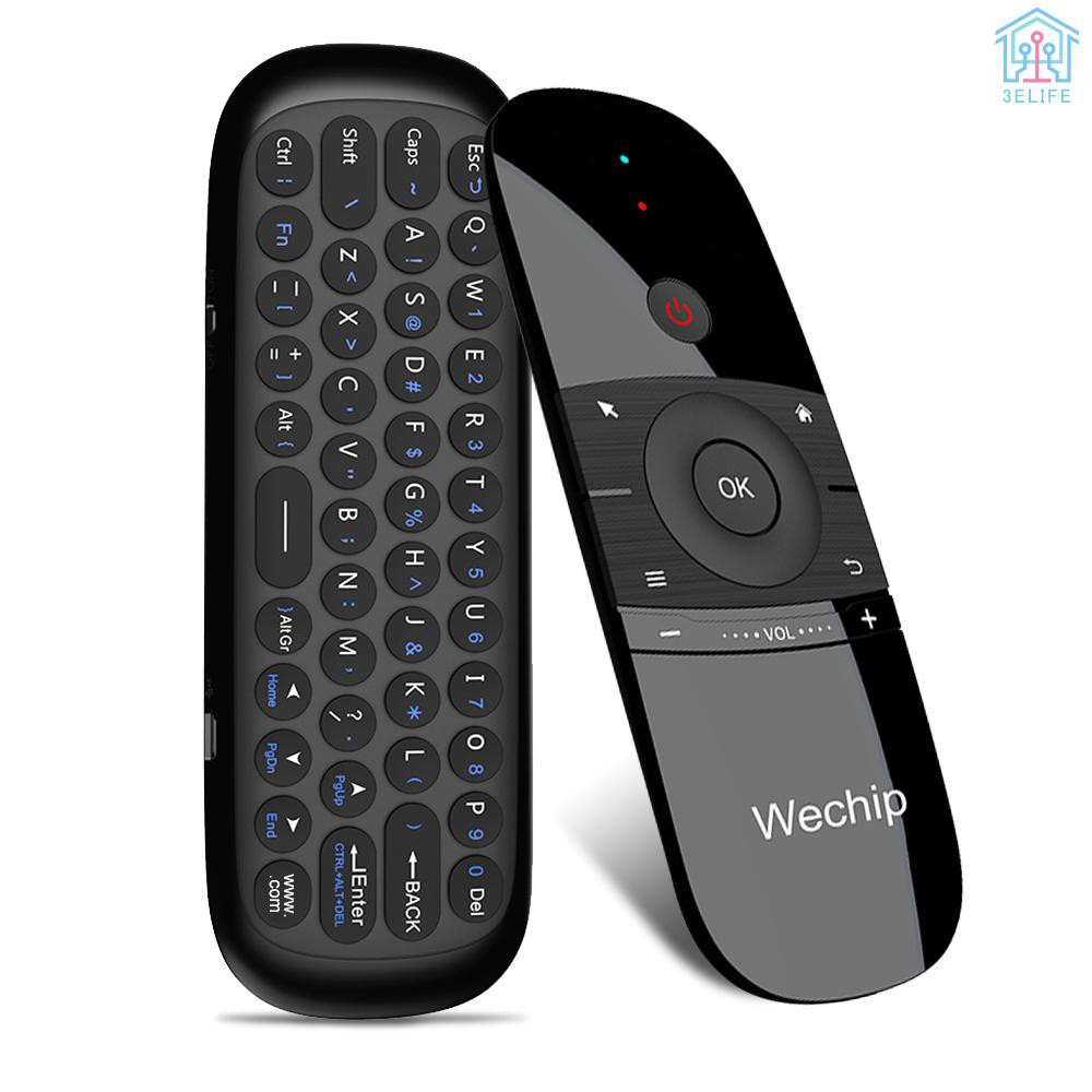 【E&amp;V】Wechip W1 Russian Version 2.4G Air Mouse Wireless Keyboard Remote Control Infrared Remote Learning 6-Axis Motion Sense w/ USB Receiver for Smart